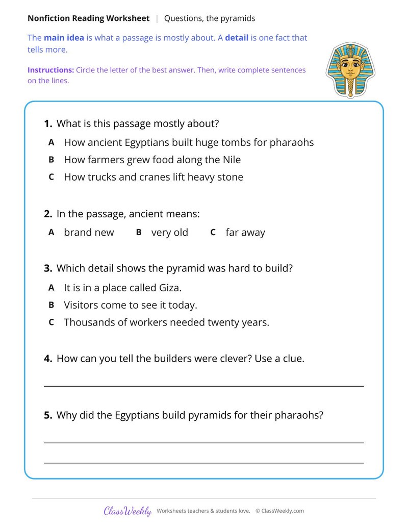 The Pyramids of Egypt (Nonfiction Passage)