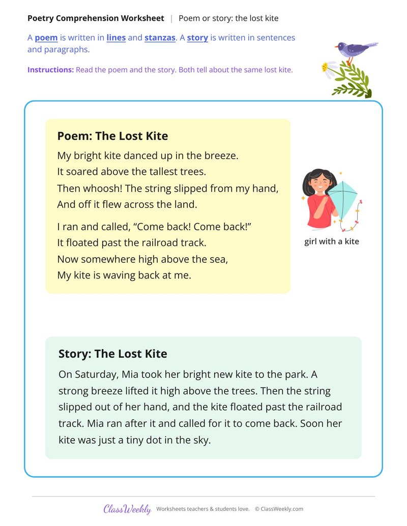 The Lost Kite: Poem or Story? - Page 1