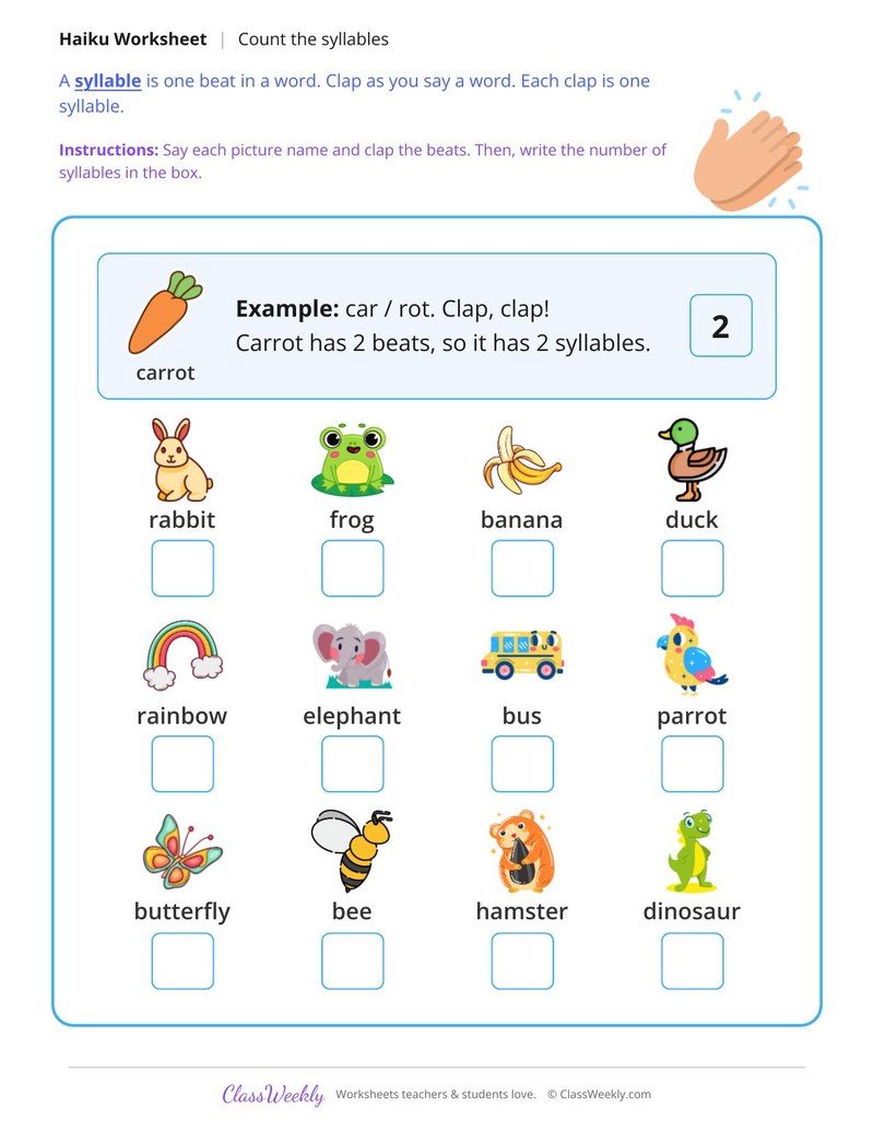 Count the Syllables