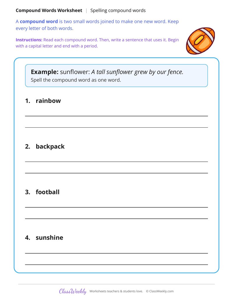 Spelling Compound Words - Page 2