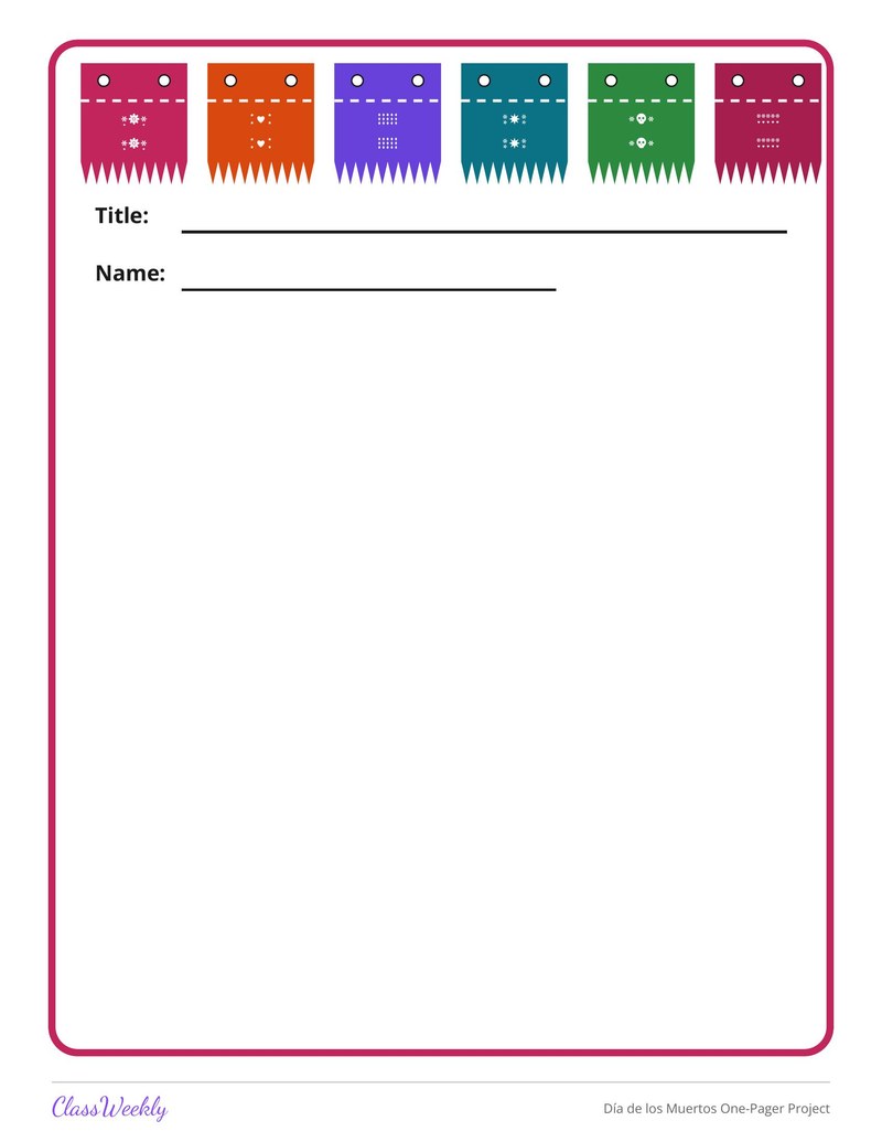 Día de los Muertos One-Pager Project