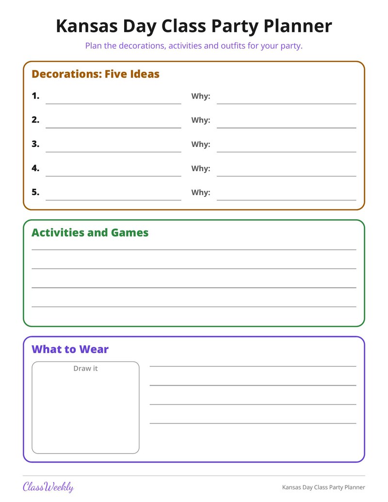 Kansas Day Class Party Planner - Page 2