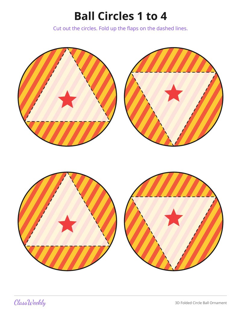 3D Folded Circle Ball Ornament - Page 3