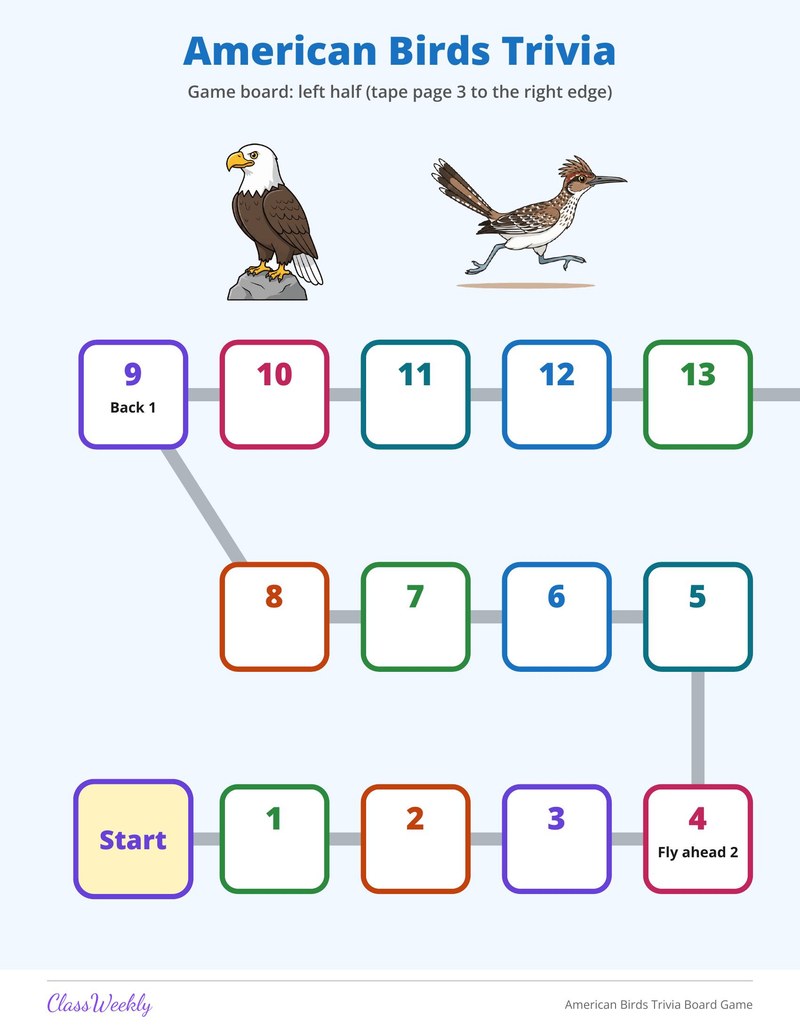 American Birds Trivia Board Game - Page 3