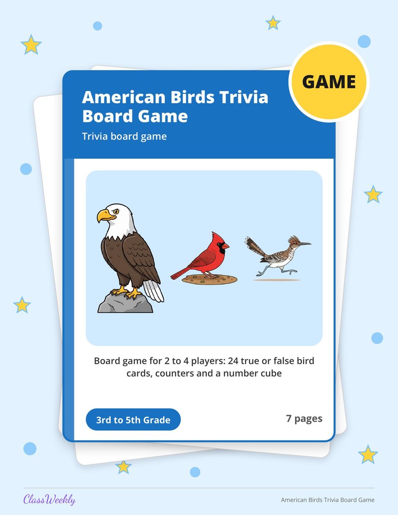 American Birds Trivia Board Game - Page 1