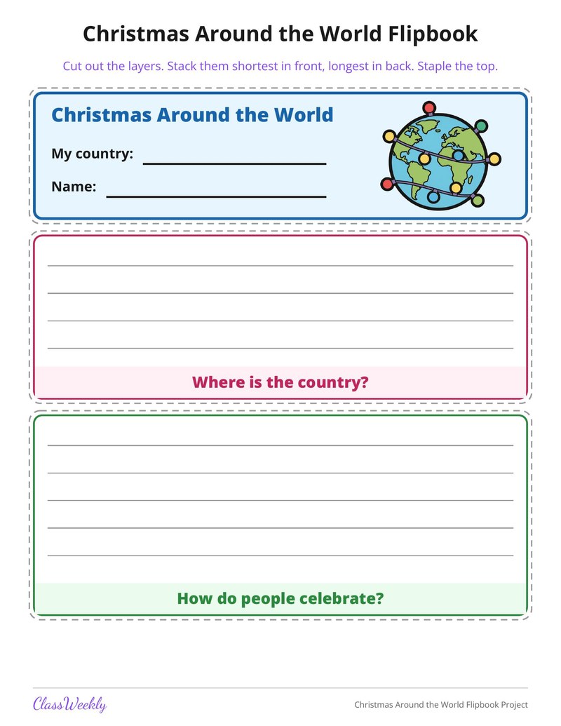 Christmas Around the World Flipbook Project - Page 2