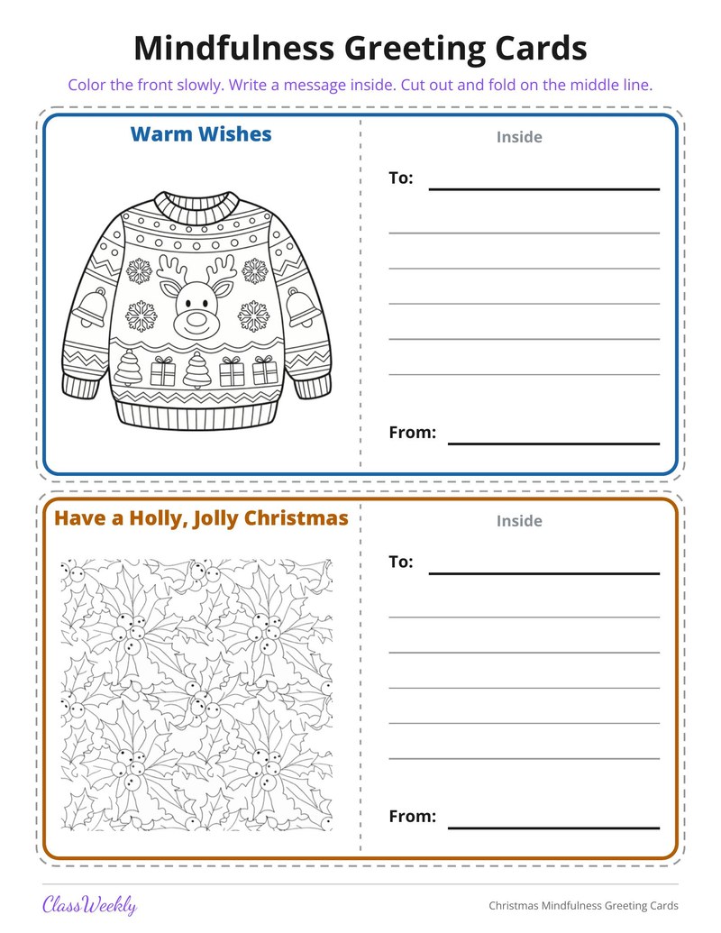 Christmas Mindfulness Greeting Cards - Page 3