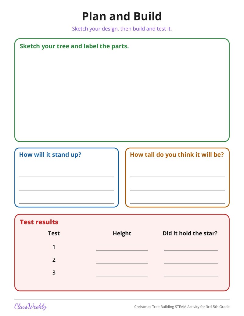 Christmas Tree Building STEAM Activity for 3rd-5th Grade - Page 3