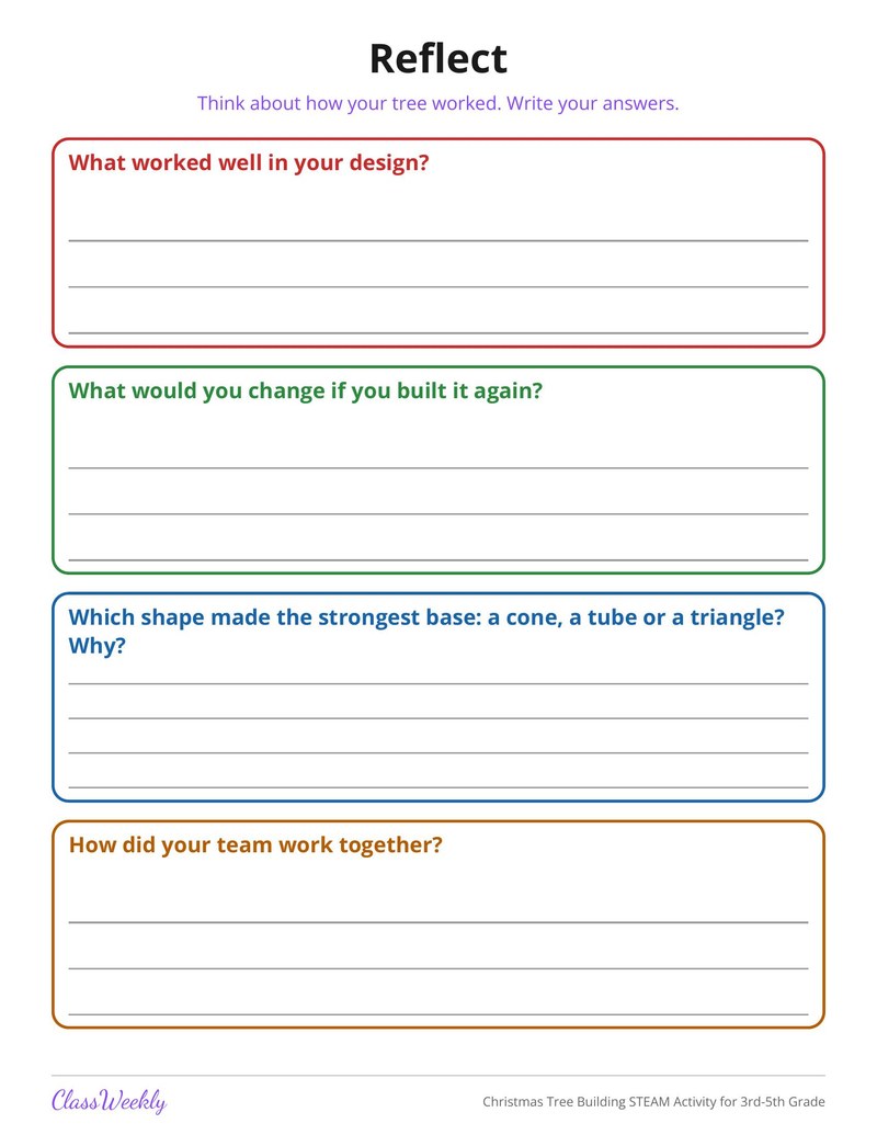 Christmas Tree Building STEAM Activity for 3rd-5th Grade - Page 4