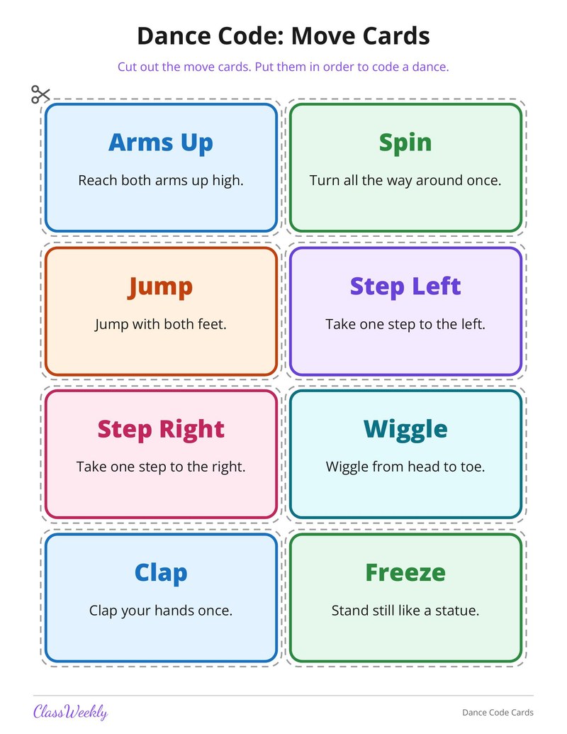 Dance Code Cards - Page 3