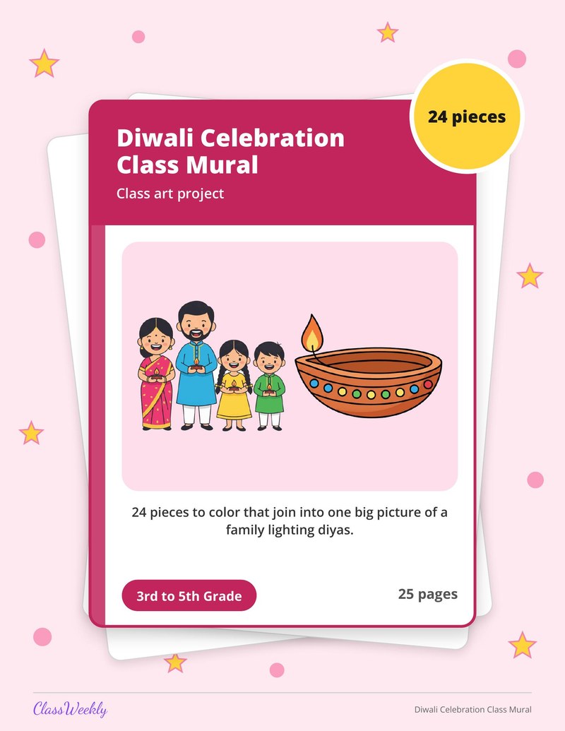 Diwali Celebration Class Mural - Page 1