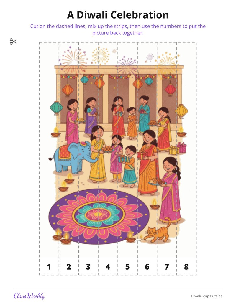 Diwali Strip Puzzles