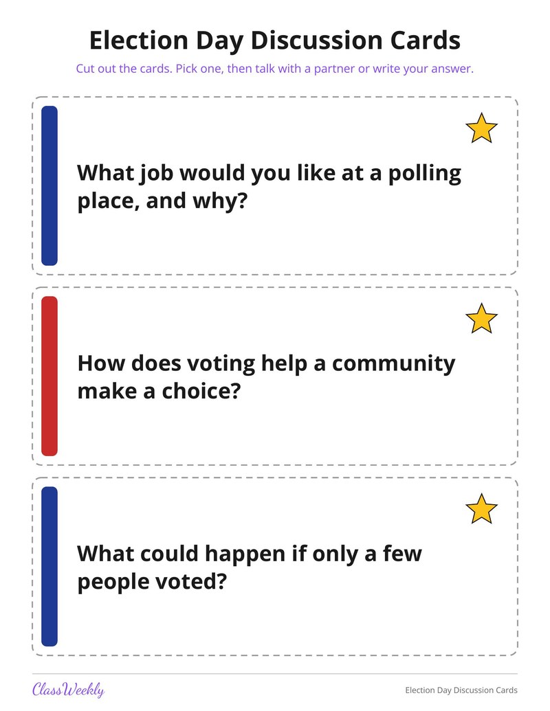 Election Day Discussion Cards