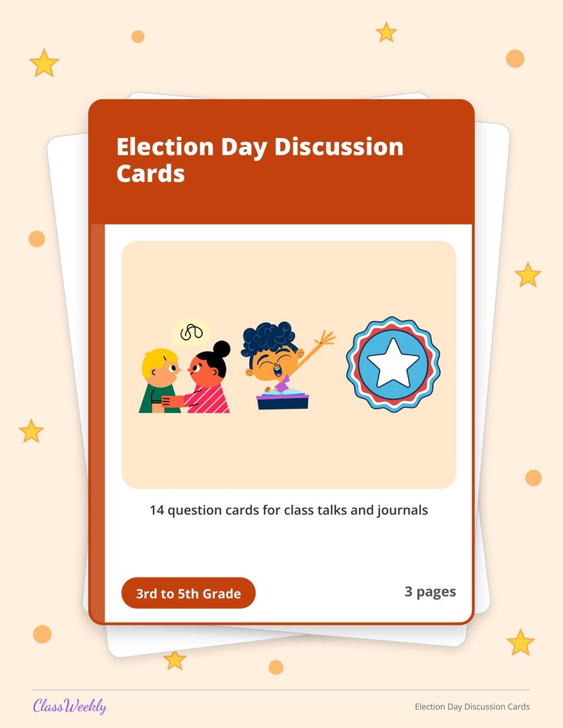 Election Day Discussion Cards - Page 1