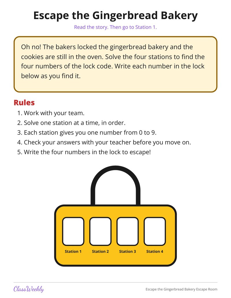 Escape the Gingerbread Bakery Escape Room - Page 2