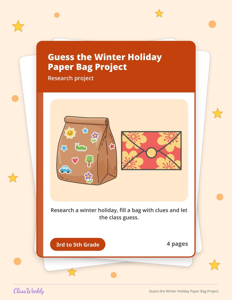 Guess the Winter Holiday Paper Bag Project - Page 1