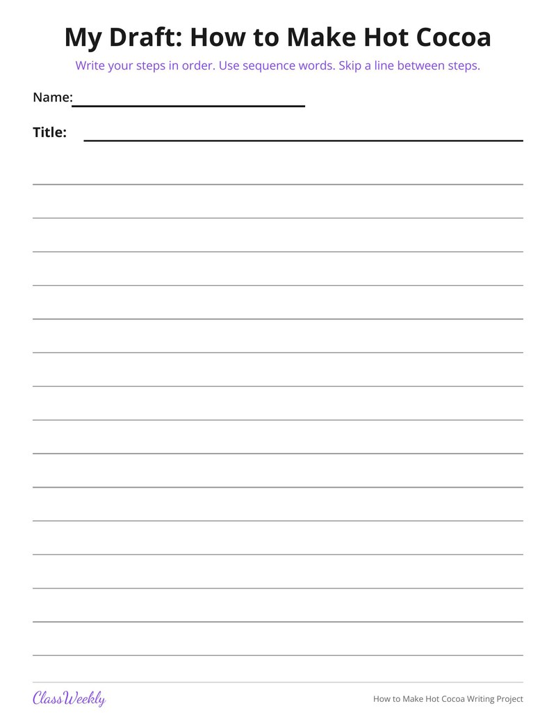 How to Make Hot Cocoa Writing Project - Page 4