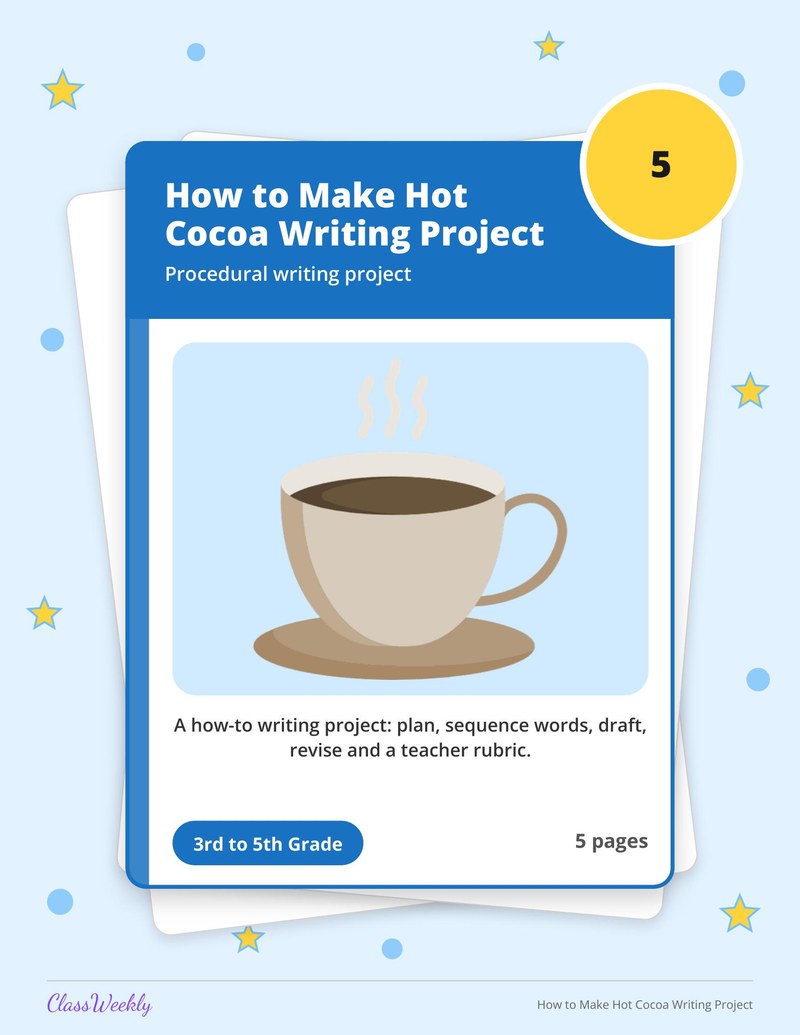 How to Make Hot Cocoa Writing Project - Page 1
