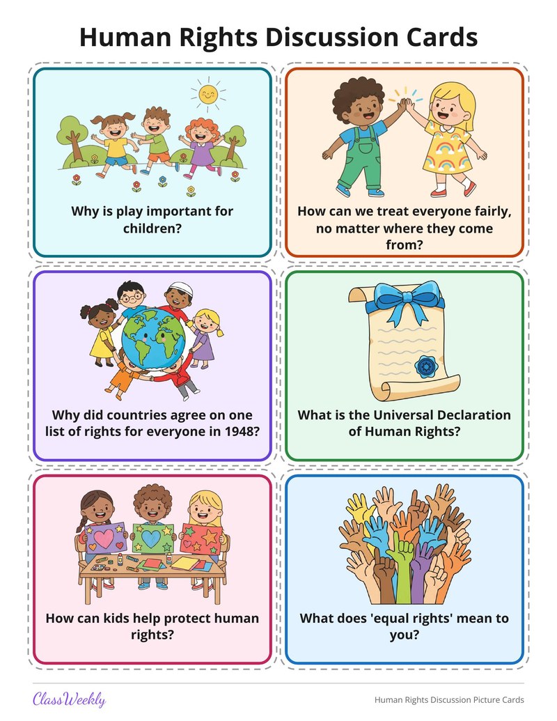 Human Rights Discussion Picture Cards - Page 4