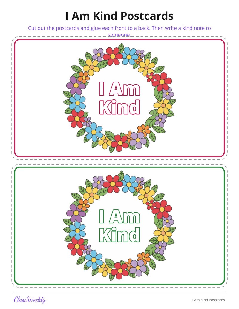 I Am Kind Postcards - Page 1