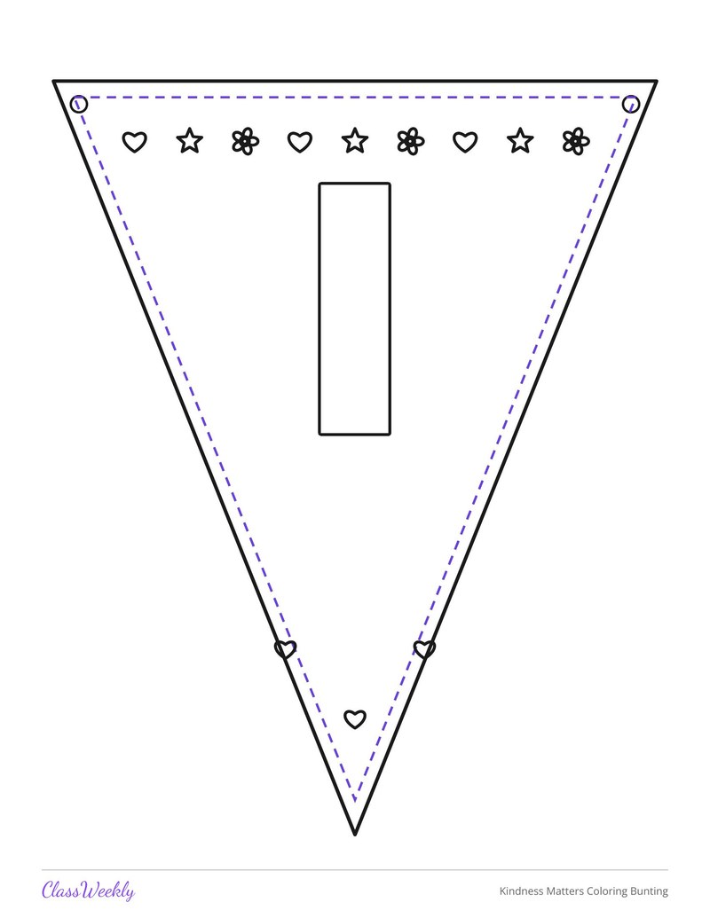 Kindness Matters Coloring Bunting