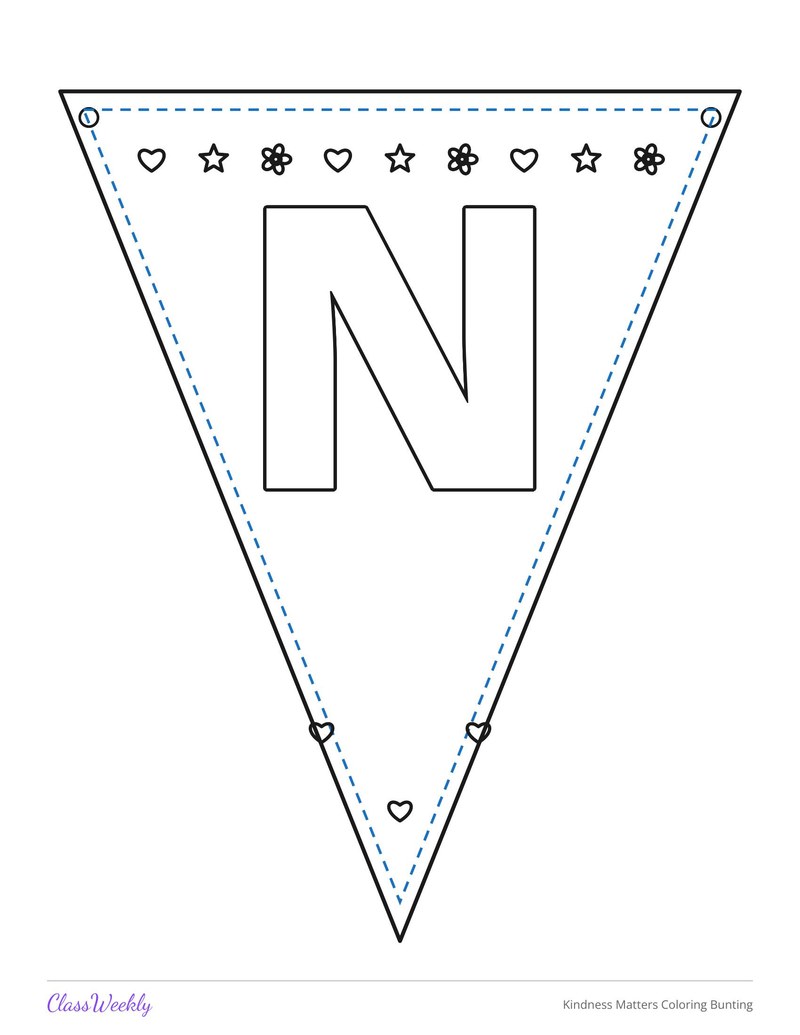 Kindness Matters Coloring Bunting