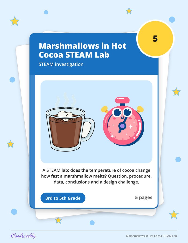 Marshmallows in Hot Cocoa STEAM Lab - Page 1