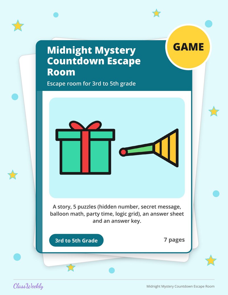 Midnight Mystery Countdown Escape Room - Page 1