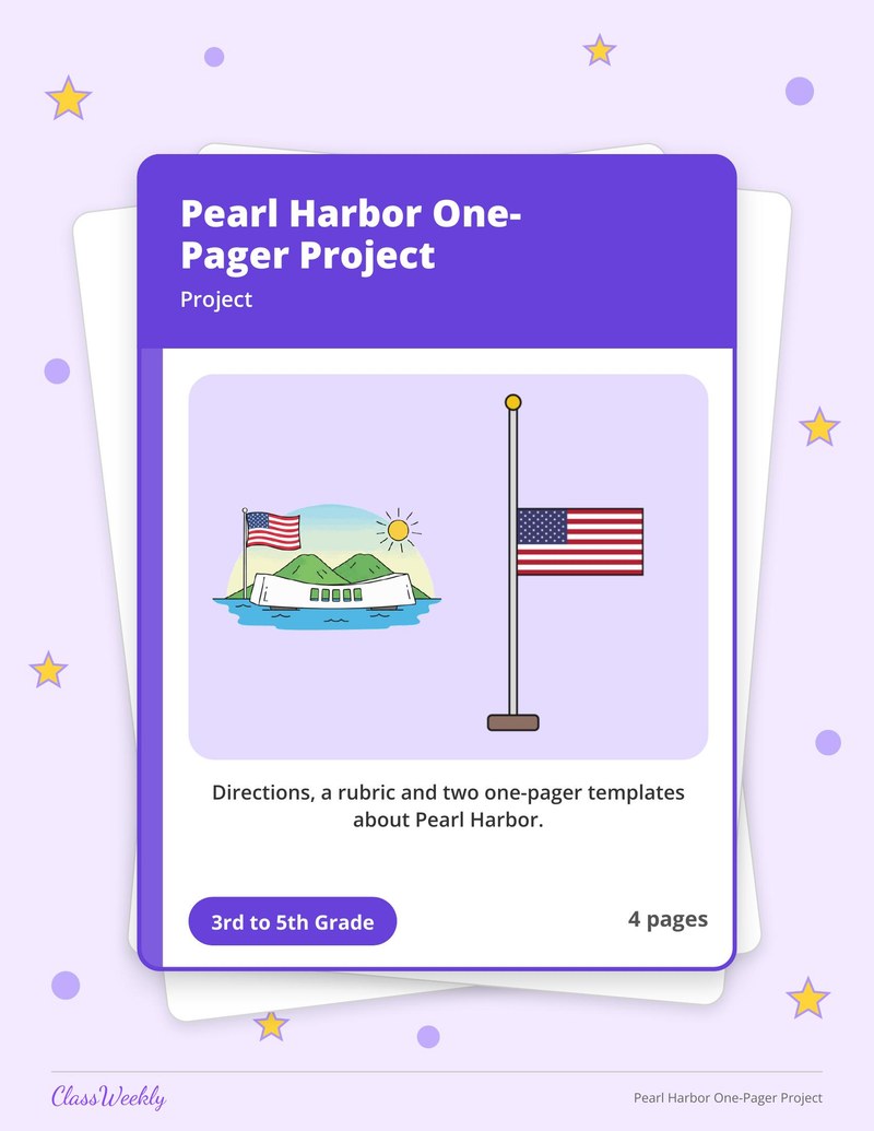 Pearl Harbor One-Pager Project - Page 1