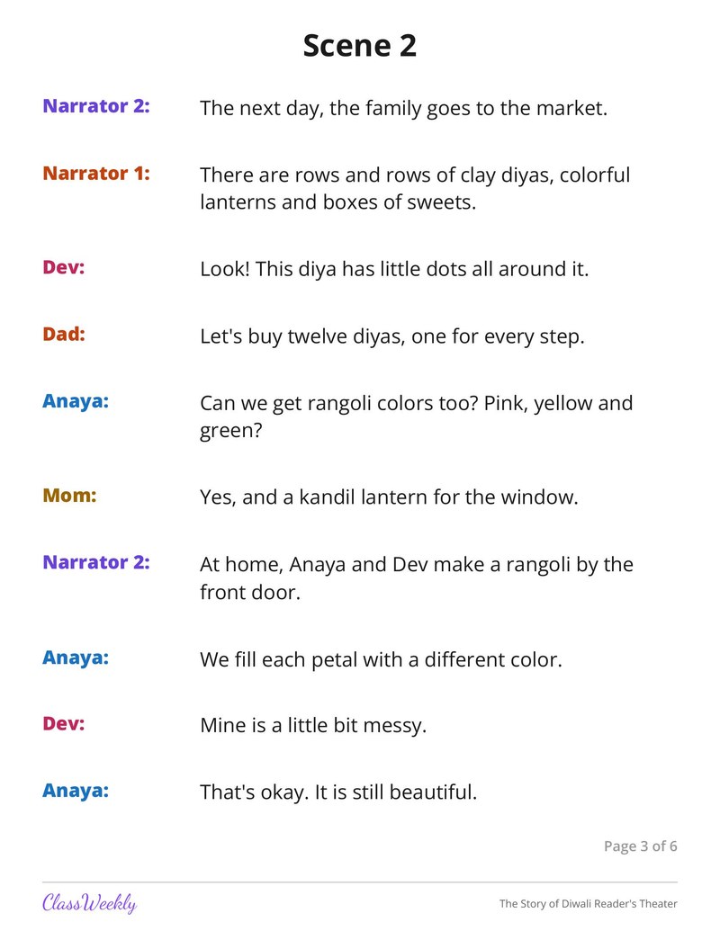 The Story of Diwali Reader's Theater