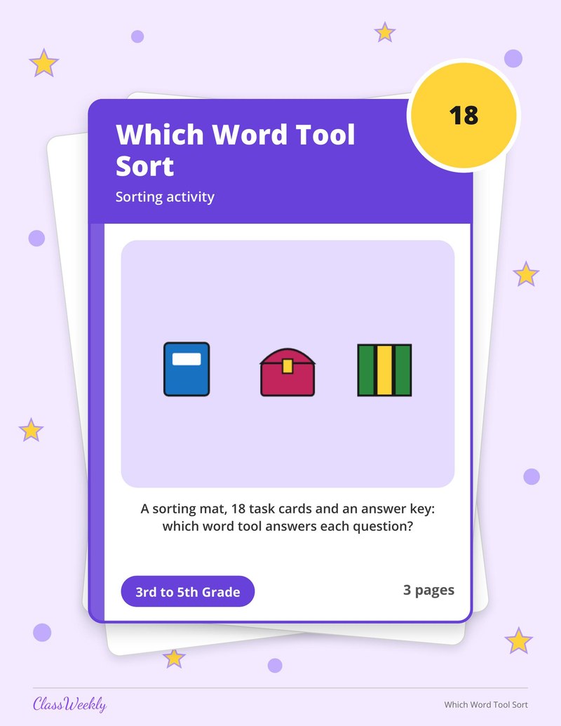 Which Word Tool Sort - Page 1