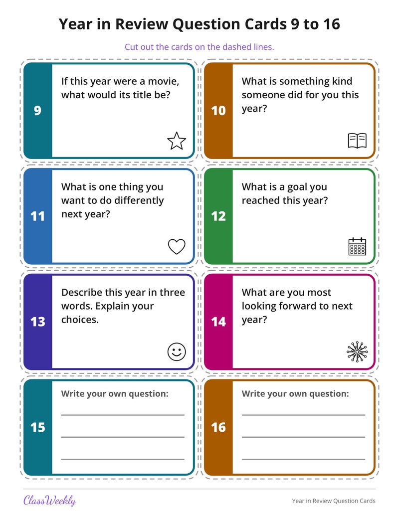 Year in Review Question Cards - Page 4