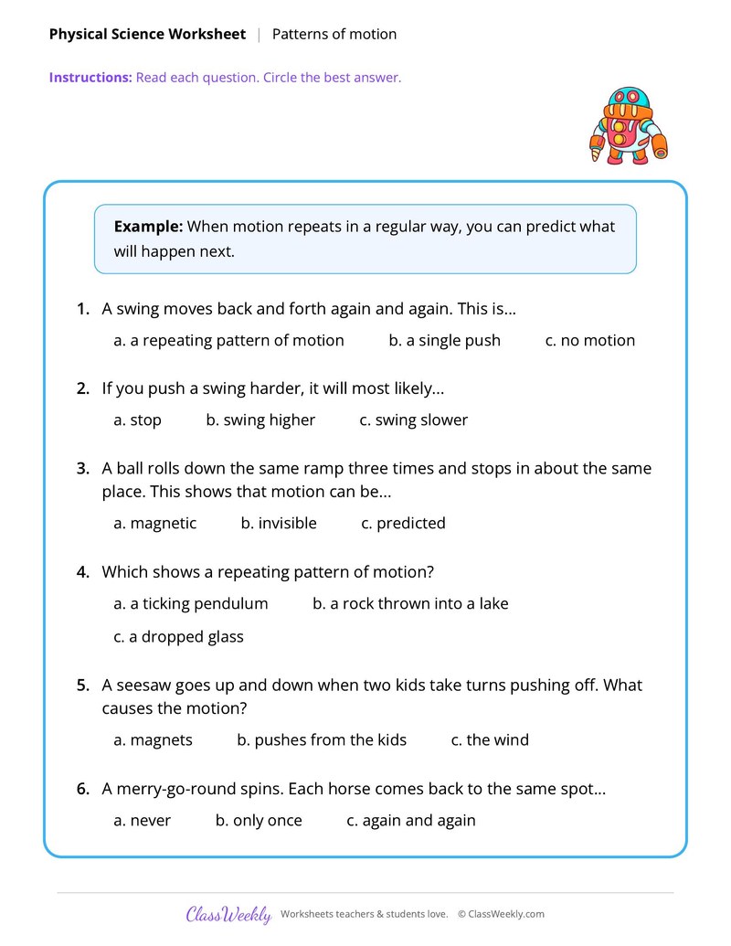 Physical Science: Patterns of motion