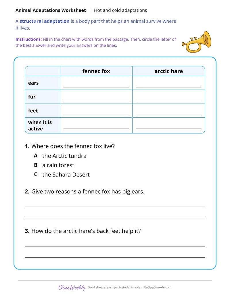 Desert Fox or Arctic Hare? Read and Compare Adaptations - Page 2