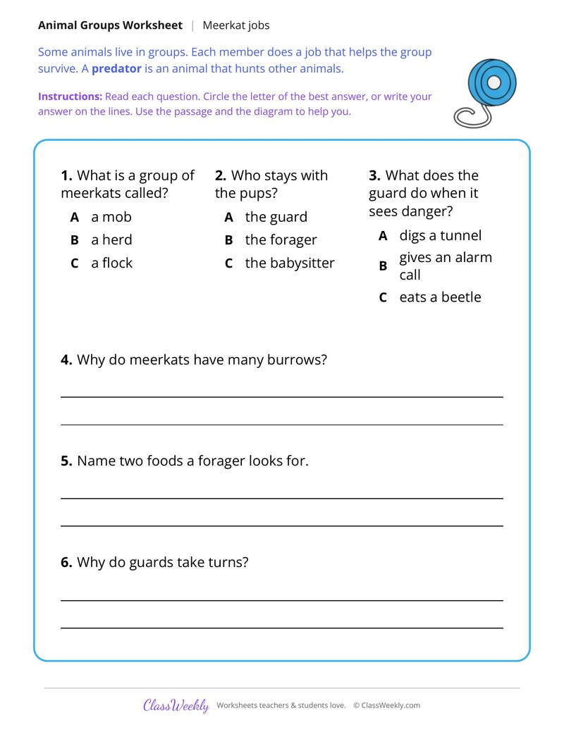 How Meerkats Take Turns as Guards, Read and Answer - Page 2