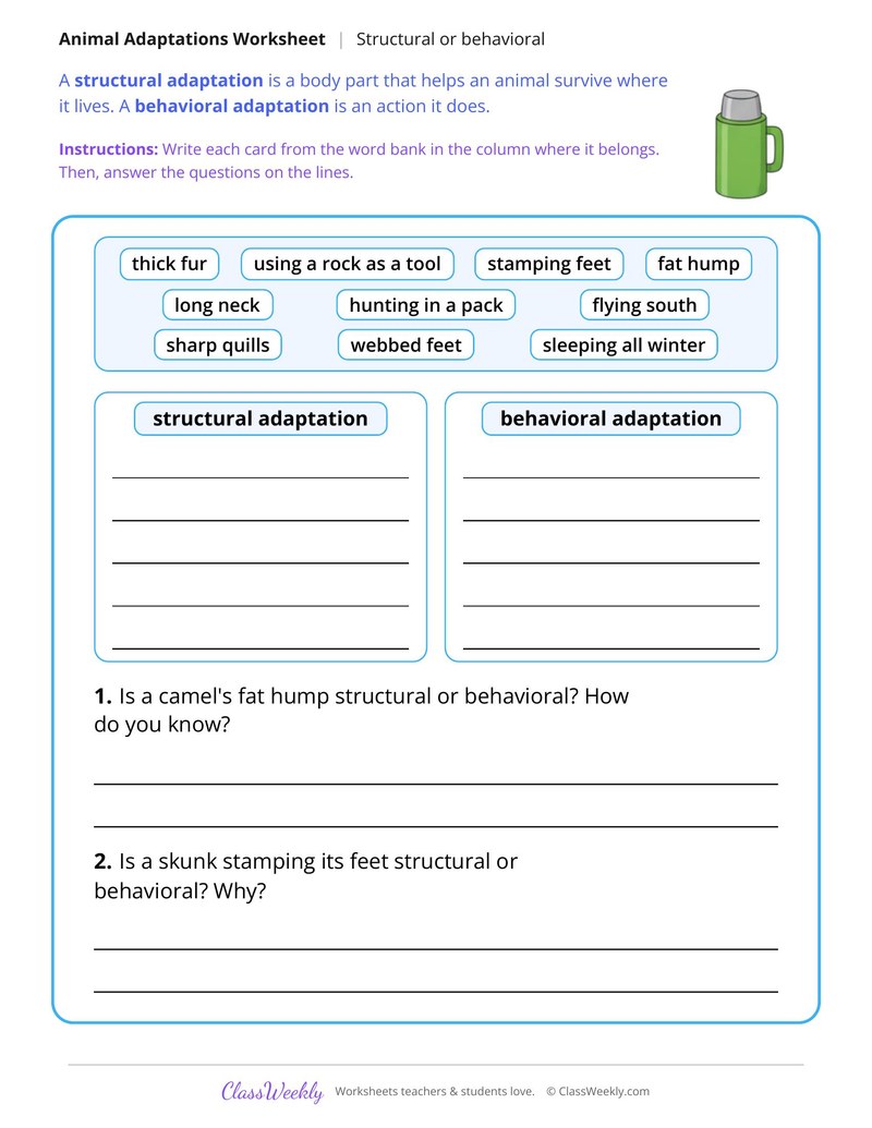 Structural or Behavioral Adaptation? Read and Sort - Page 2
