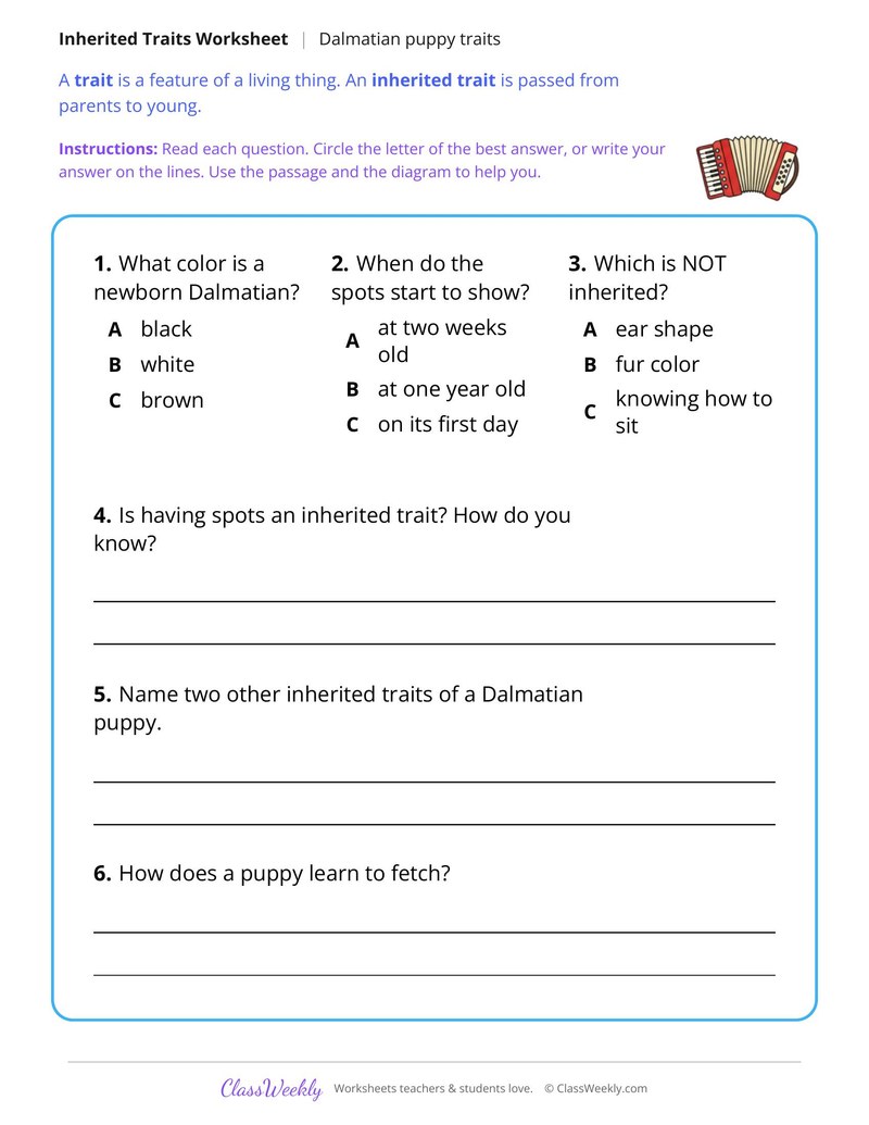 Traits Puppies Get From Their Parents, Read and Answer - Page 2