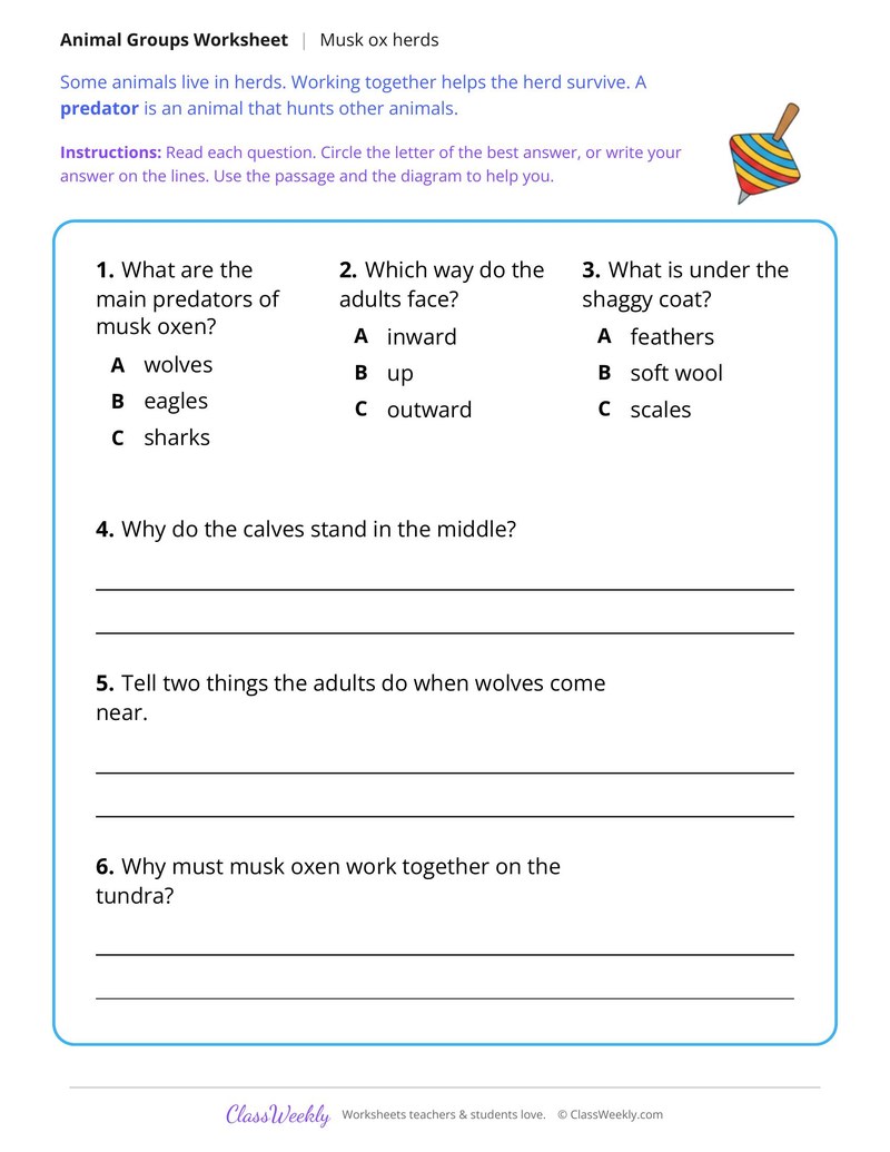Why Musk Oxen Form a Circle, Read and Answer - Page 2
