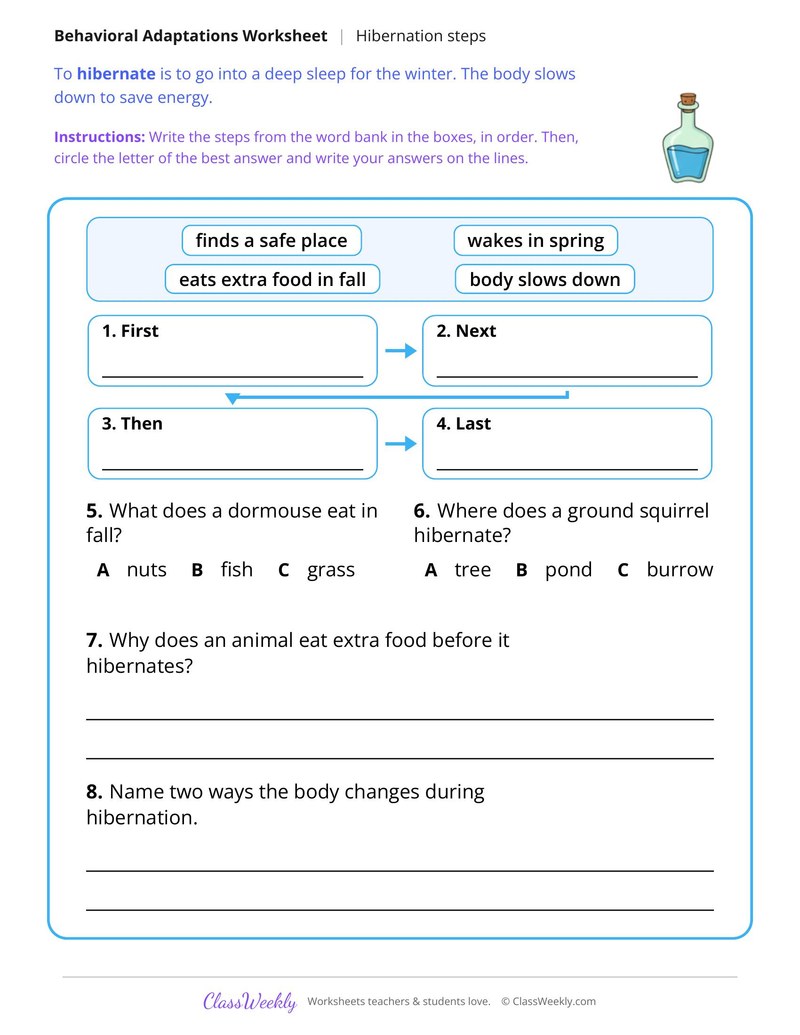 Why Some Animals Hibernate, Read and Answer - Page 2