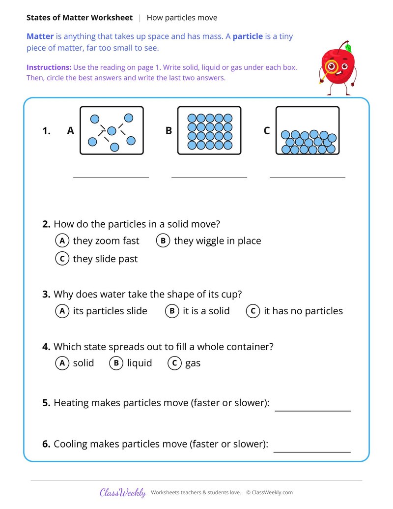 How Particles Move in Solids, Liquids and Gases