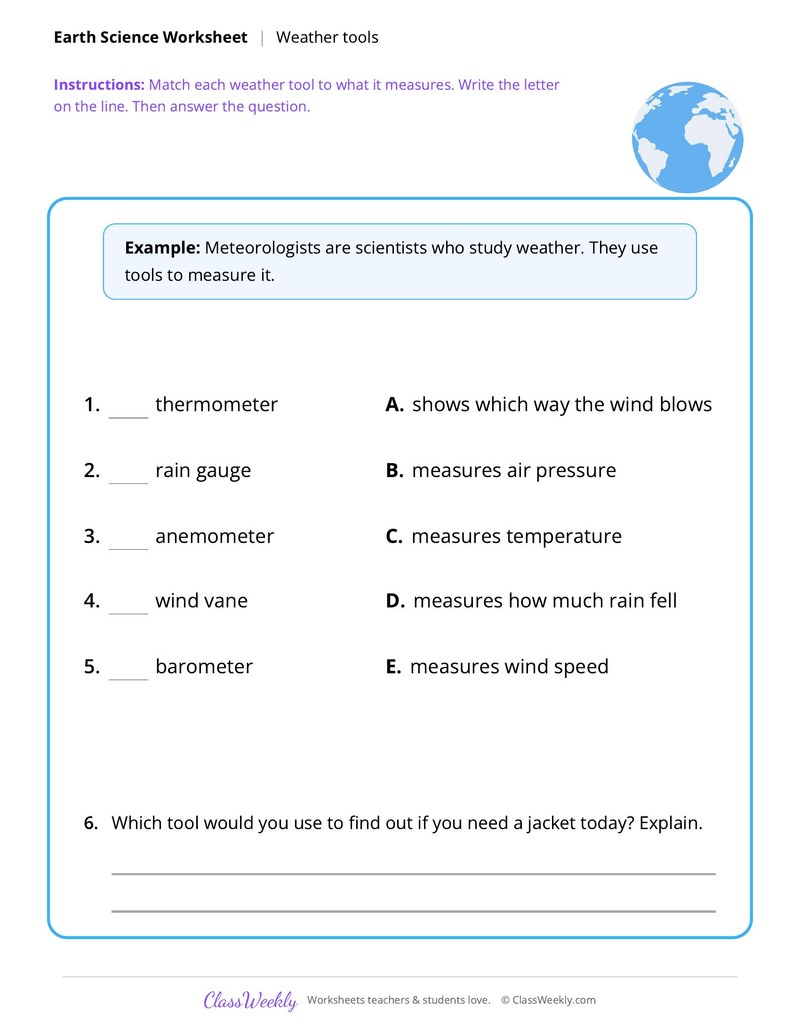 Earth Science: Weather tools