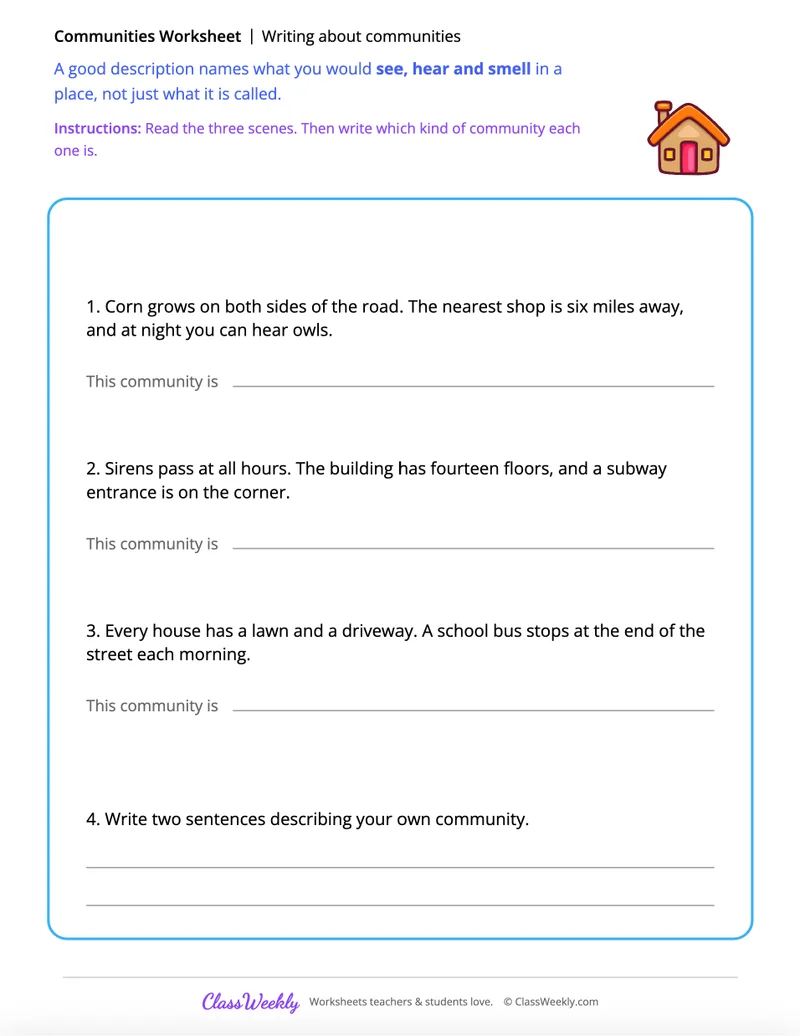 Writing about communities