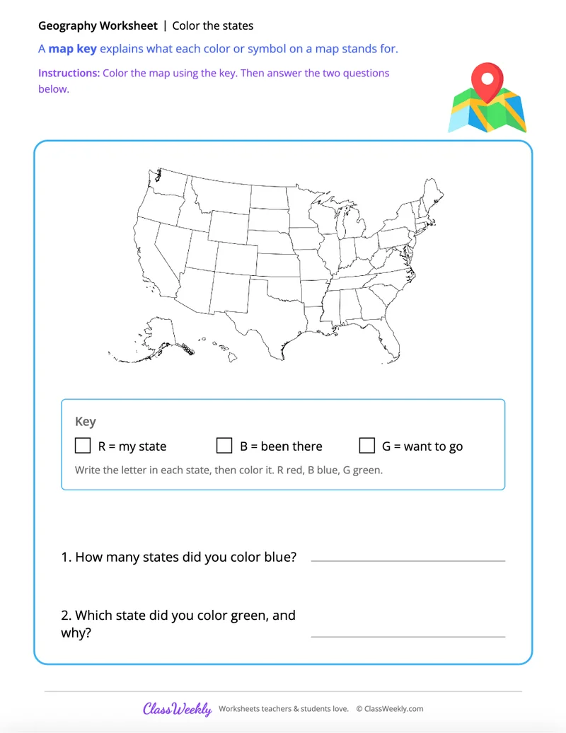 Color the states
