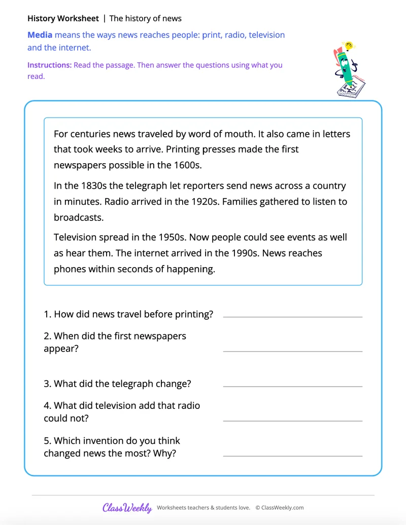 The history of news