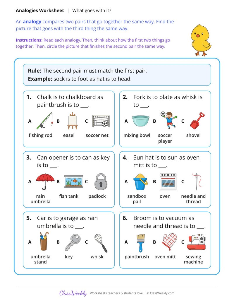 Picture Analogies, What Goes With It?