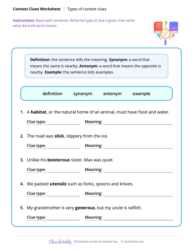 Types of context clues