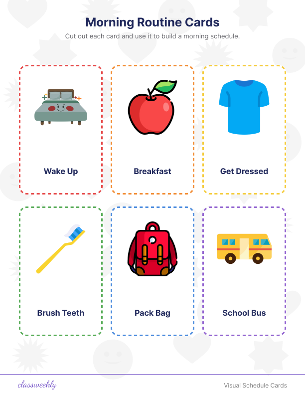 Visual Schedule Cards