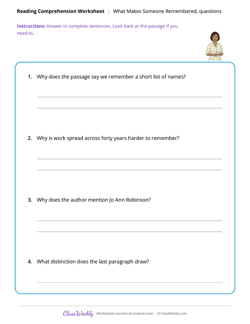 What Makes Someone Remembered - Famous Americans - Page 2