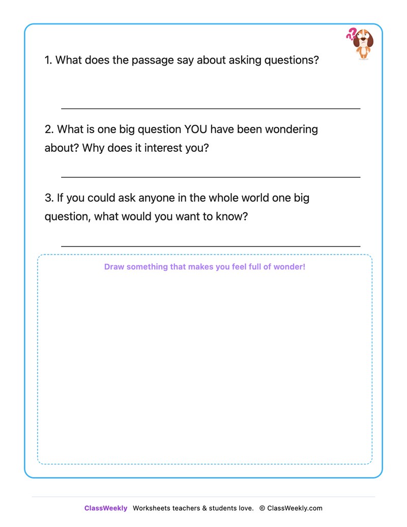 If I Could Ask God One Question - Draw & Write Worksheet - Page 2