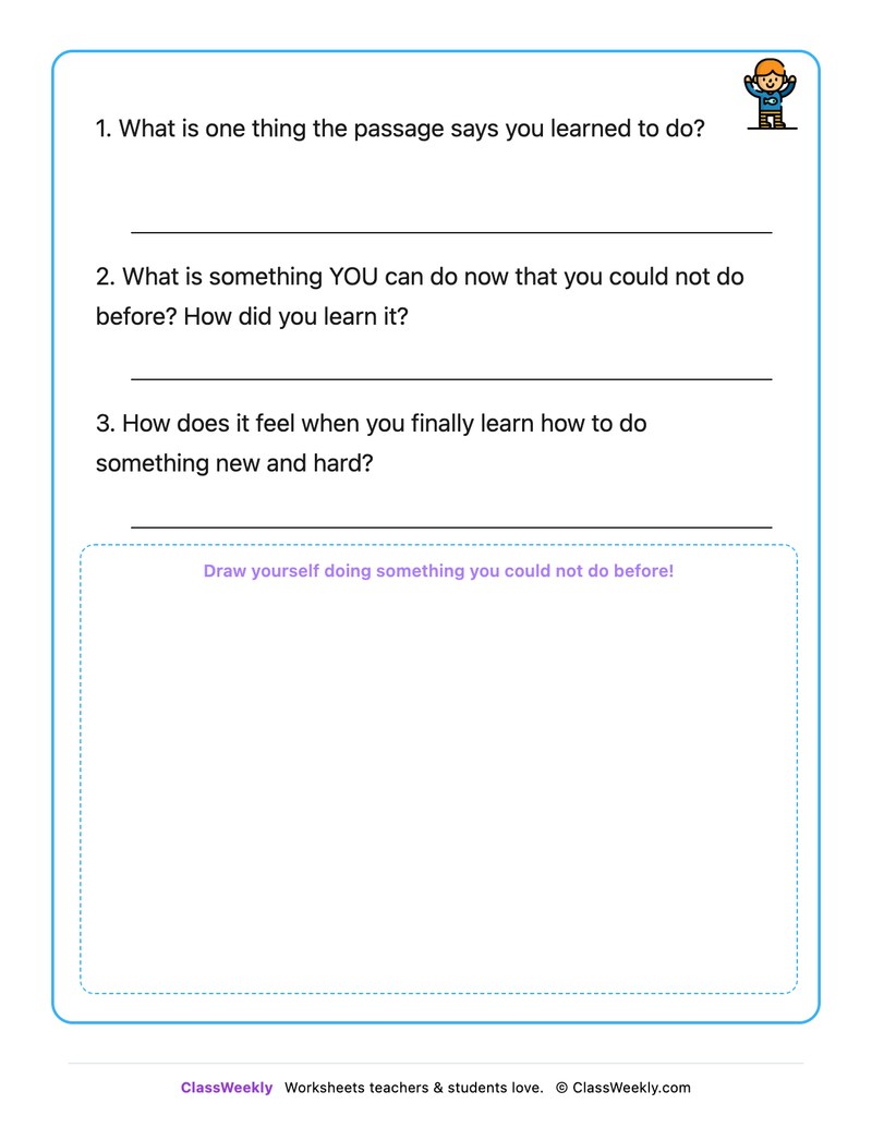 Things I Can Do Now That I Could Not Before - Draw & Write Worksheet - Page 2